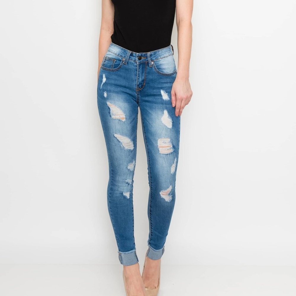 Distressed  Stretch   Jeans
